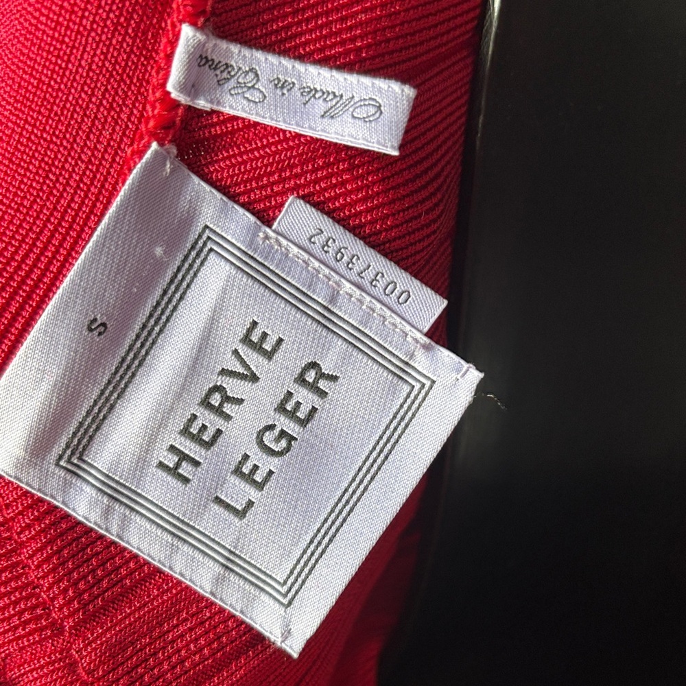 Herve leger women’s small Sydney bandage dress lipstick red - Picture 7 of 8